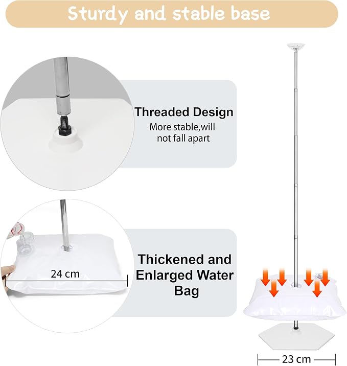 Upgraded Balloon Column Stand Kit, 7 Feet Height Adjustable Balloon Tower Pillar with Reusable Metal Telescopic Design for Graduation, Wedding, Baby Shower, Birthday Party Decoration