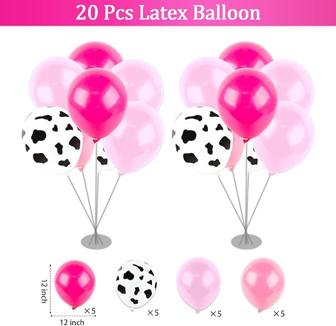 Cowgirl Birthday Party Decorations, Disco Cowgirl Party Supplies with Happy Birthday Banner, Hangang Swir, Latex Balloons, Cake & Cupcake Toppers, Tablecloth for Girls birthday Decor