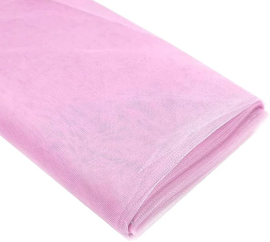 Pink Tulle Fabric Roll Spool Bolt (54 Inch by 20 Yards) Large Tulle Wedding Party Decoration, Tutu Skirt, Table Runner, Gift Wrapping, Bridal Shower, Soft & Drape (Pink)