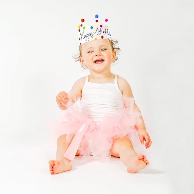 Personalized Hand Embroidered Birthday Hats Unique Happy Birthday Crowns Cute Party Hat for Boy Girl Fit All Ages