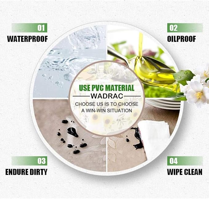 Clear Table Protector Plastic PVC Tablecloth Cover Vinyl Glass Table Cloths Easy Clean Desktop Pad for Dining Kitchen Conference Coffee Wedding Party Birthday Festival Ceremony Desk Mat 24 x 120 In