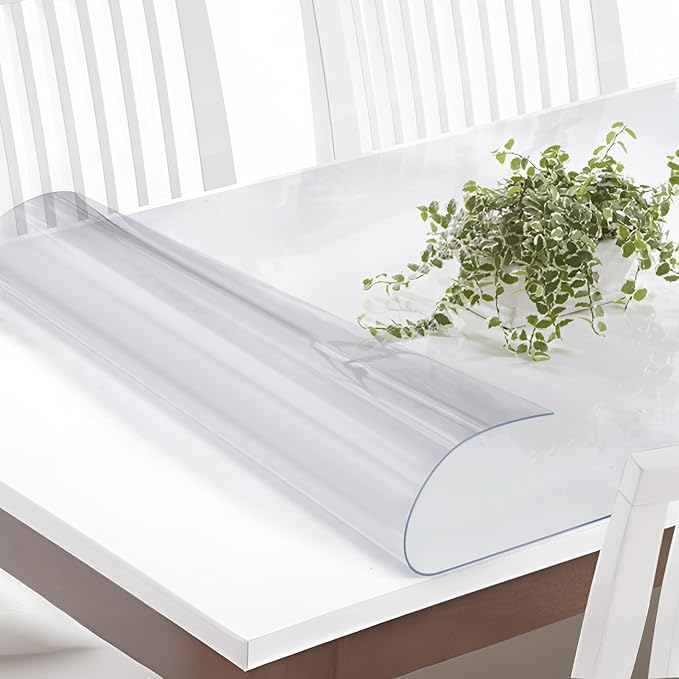 Vicwe 30 x 48 Inch Clear Table Cover Protector,1.5mm Thick Clear Table Protector, Rectangle Waterproof Plastic Table Cover, Scratch Proof and Easy Cleaning for Dining Room Table