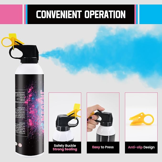 Gender Reveal Fire Extinguisher Blue or Pink Large Gender Reveal Smoke Powder 2Pack Fire Extinguisher Baby Gender Reveal Powder for Gender Reveal Ideas Boy or Girl Powder Smoke for Party Decor