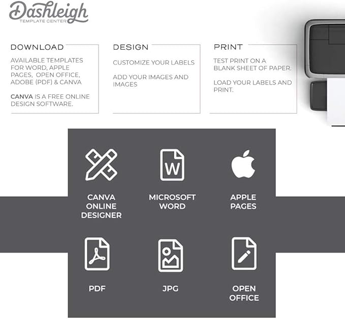 Dashleigh Beer Bottle Labels Waterproof, 30 Blank Printable Vinyl Stickers 4x3 Inch for 12oz Bottles - Homebrew Label Sheets for Inkjet Printer, Craft Beer, Home Brewing, Wedding Favors, Party Gifts