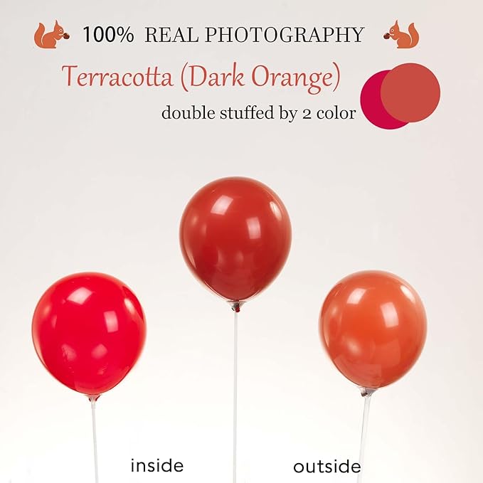 Fall Balloon Garland Arch Kit 143pcs Double Stuffed Terracotta Dark orange and Gold white sand Balloons for Fall in love Bridal Shower Rustic Boho Baby Shower bride to be decorations