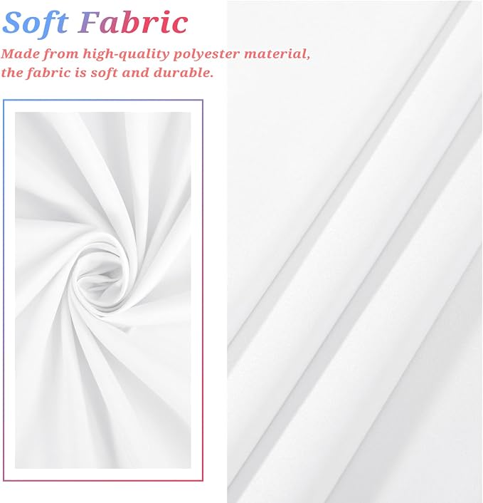 Teruntrue 12 Packs White Round Tablecloths 120 inch Round Table Cloth, Washable Polyester Fabric for Wedding Parties Banquet Holiday Dinner Table Decorative, White
