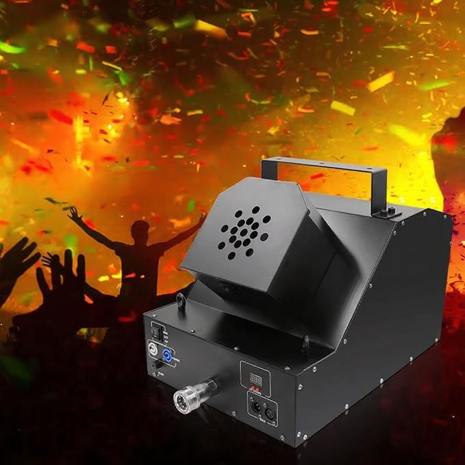 CO2 Fog Confetti Machine DMX Smoke Cannon Confetti Launcher Smoke Machine w/ 6m Hose CO2 Jet Confetti Machine Smoke Effect Decor for DJ Parties Birthday Parties Wedding