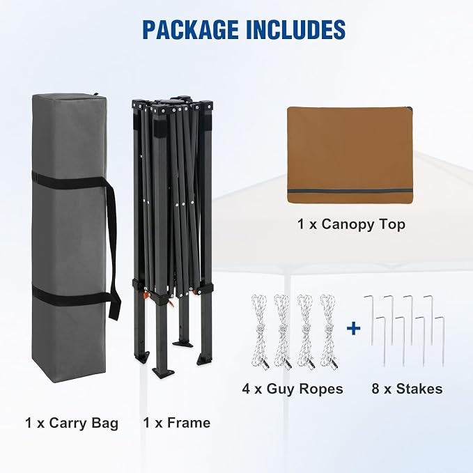 6x4 Pop Up Canopy Tent, Instant Portable Beach Canopy, Outdoor Tent with Carry Bag for Camping, Sports, Tailgating, Events, Khaki