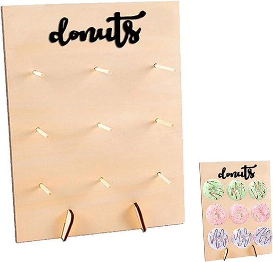 Donut Wall Donut Display Board Donut Stand Wood Decorate for Wedding Birthday Baby Shower Treat Party Decoration.