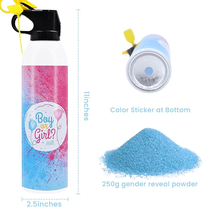 Gender Reveal Fire Extinguisher Large Blue Smoke for Gender Reveal Party Decorations 2Pack Gender Reveal Extinguisher Color with Biodegradable Powder for Baby Gender Reveal Ideas