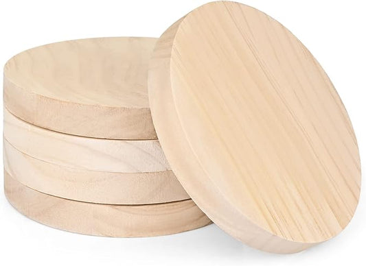 Yangbaga 5PCS Round Wood