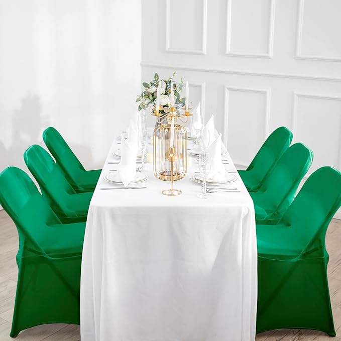 magalo 20 Pack Emerald Spandex Folding Waterproof Chair Cover, Stretch Chair Cover Protector for Wedding, Party, Dining Banquet and Other Special Events