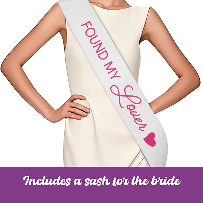 She Found her Lover Bachelorette Sash Set (12 Pack) Bachelorette Party Sashes (12 Pack)