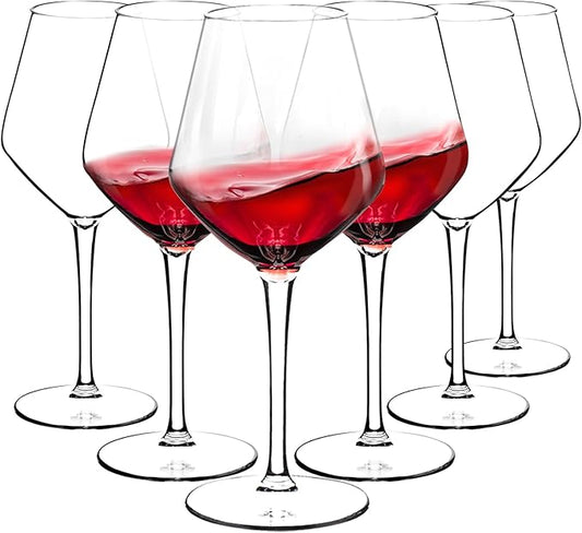 crayline Plastic Wine Glasses Set of 6(15oz) |Unbreakable Wine Glasses with Stem|100% Tritan & BPA Free |Dishwasher Safe| Awesome For Pool, Beach, Travel, Pool, Camping, Beach, Picnic, Everyday Use.