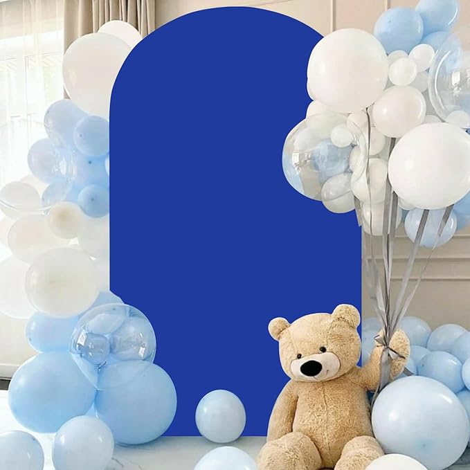 7.2FT Arch Backdrop Cover Royal Blue Spandex Arch Cover Chiara Round Top Arch Cover Backdrop Fabric for Wedding Ceremony Metal Arch Backdrop Stand Cover for Birthday Baby Shower Decorative Supply