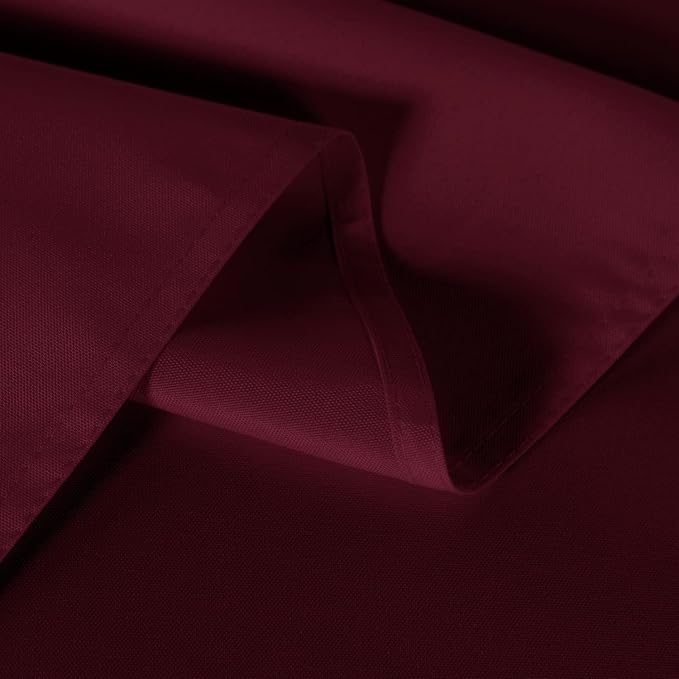 sancua 6 Pack Burgundy Tablecloth 60 x 102 Inch, Rectangle Table Cloth for 6 Feet Tables - Stain and Wrinkle Resistant Washable Polyester Table Cover for Dining Tables, Buffet Parties and Camping