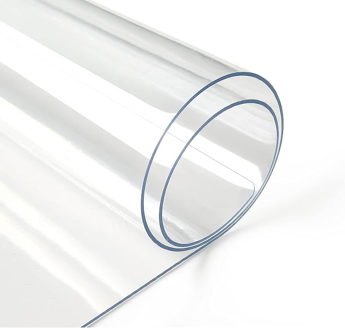 Deep Dream 1.5mm Clear Desk Cover Protector, 52×52 Inch Clear Desk Cover, Clear Desk Mat, Table Cover Tablecloth Protector Rectangle, Table Protector for Dining Room Table