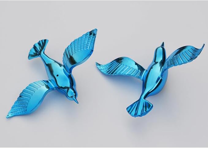 Plating Flying Bird Big Size Decorative Hanging Ornaments for Ceiling Light Kindergarten Shopping Mall Wedding Company (10, Blue)