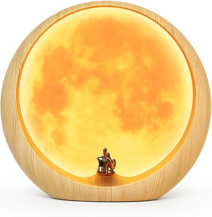 mamre Moon Ambient Light DIY Anniversary Wedding Valentines Day Gift Ideas Art Décor, Love Beneath The Red Moon