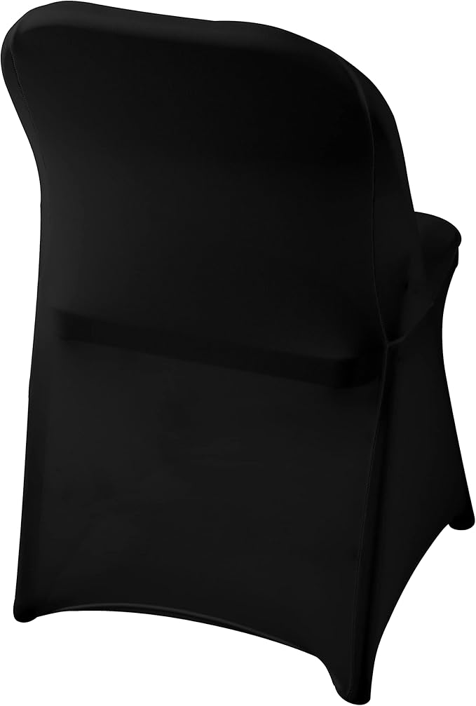 Spandex Chair Cover,25PCS,Living Room Folding Chair Covers,Removable Chair Covers Washable Protector Stretch Chair Cover for Party, Banquet,Wedding Event,Hotel(Black)