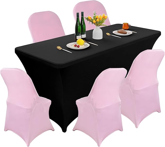40PCS Stretch Spandex Folding Waterproof Chair Covers,Universal Fitted Chair Cover Protector for Wedding Party Banquet Holidays Celebration Decoration(Pink)