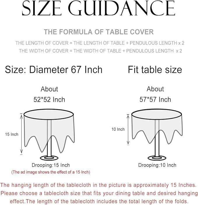 patdrea Vintage French Linen Tablecloth,Round,Diameter 67"-Botticelli | Elegant Table Cloth for Round Table,Sage Green Floral Vine Patterned,for Dining Room Tea Party Thanksgiving