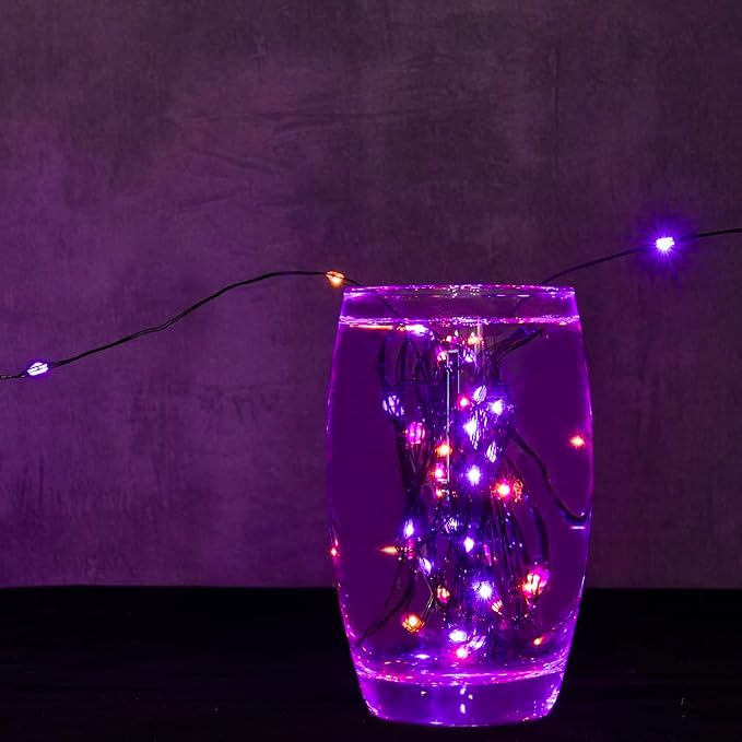 Halloween Fairy Lights 400FT 1200 LED Long Waterproof Plug in Purple and Orange LED String Lights with Remote 8 Modes for Indoor or Outdoor, Patio, Backyard,Garden