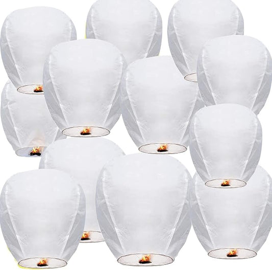 20Pack White Paper Lanterns Decorative Hanging Ball Round Paper Lantern Lamps for Wedding Birthday Party Home Decorations