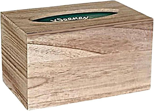 Kleenex Hand Towels (11268, 01701) POP-UP Box Cover with Slide Out Bottom – Natural Pale Paulownia Wood with Beautifully Palpable Wood Grain - Minimalist Design for Home & Office