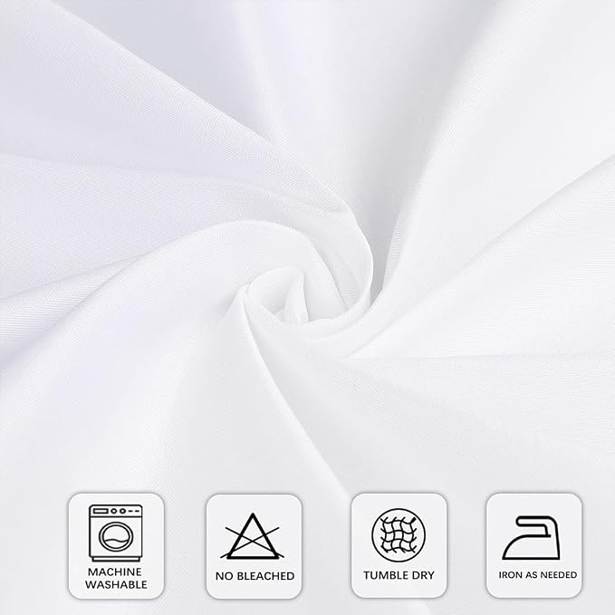 8 Packs White Table Cloth Rectangle 60x126 Inch for 8ft Rectangle Tables, Wrinkle Resistant Polyester Fabric Tablecloth Washable Rectangular Table Covers for Wedding Party Banquet Dining