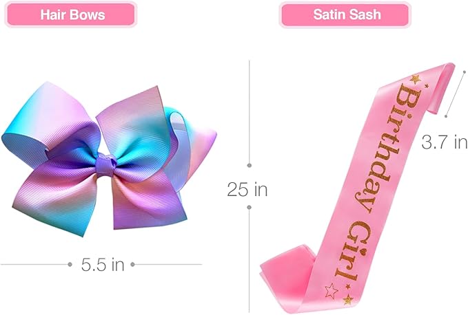 Tutu and Sian Unicorn Birthday Outfit for Girls - Shirt, Tutu Skirt Dress, Birthday Girl Crown, Hair Bow & Satin Sash (Mauve 3, 3 Years)