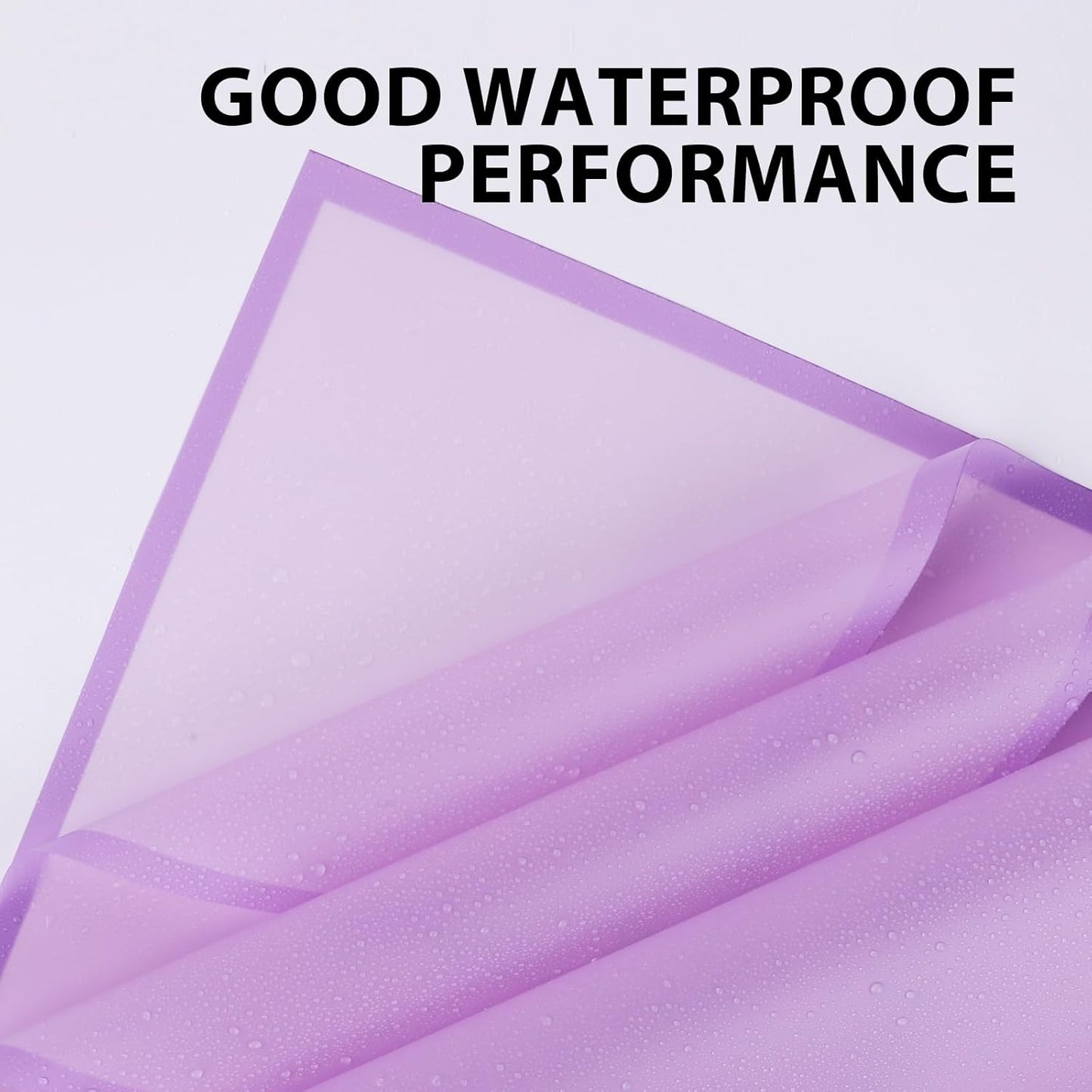 NESCCI 20 Sheet Flower Wrapping Paper - Waterproof Floral Bouquet Wrapping Paper, Florist Supplies Packaging Paper for Wedding Birthday Gift DIY (Translucent Lilac Purple)