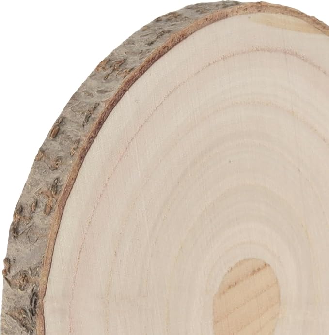 Wood Slices,Wood Slices for Centerpieces Table Decorations,Unfinished Rounds Wood for Crafts,Wood Slice for Rustic Wedding Decoration Projects, Natural Paulownia Wooden Slabs(9-10 inch 10 Pcs)