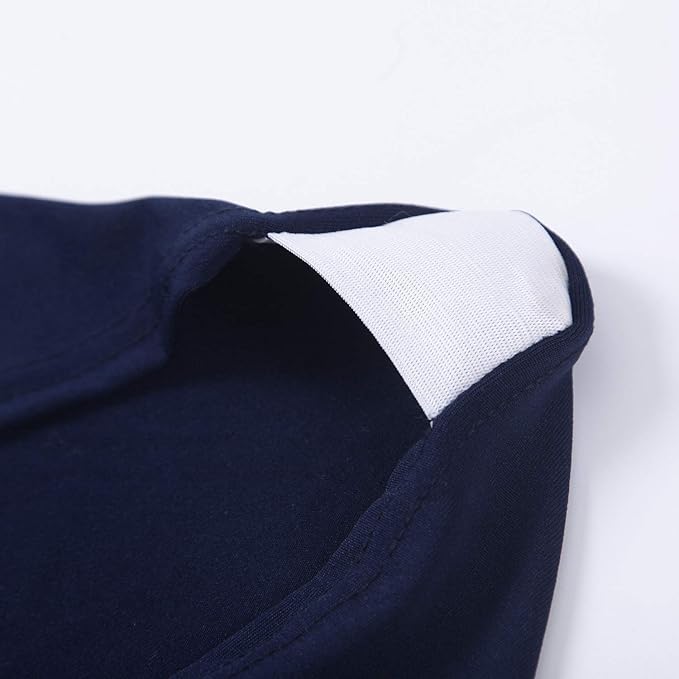 Peomeise 12pcs Stretch Spandex Chair Cover for Wedding Party Dining Banquet Event (Navy, 12)