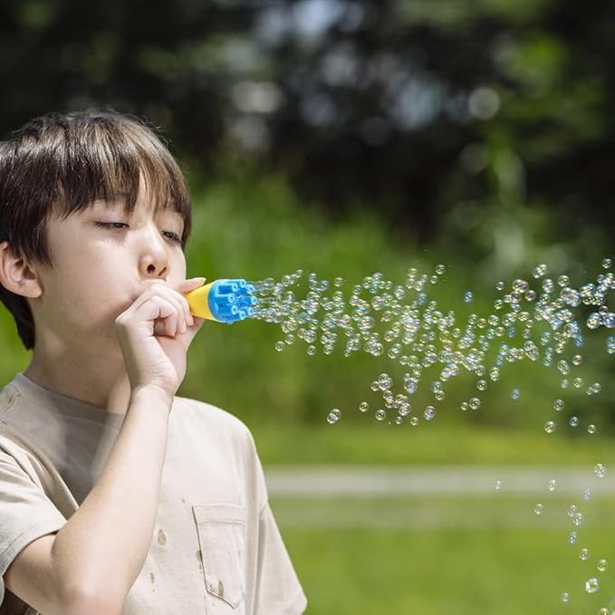 Uncle Bubble Mini Bubble Blower - Non Toxic Plastic Confetti Bubbler, Fun Summer Toys for Kids, Girls and Boys, Blow Thousands of Mini Bubbles in One Breath