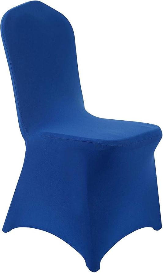 Peomeise 6pcs Stretch Spandex Chair Cover for Wedding Party Dining Banquet Event (Royal Blue, 6)