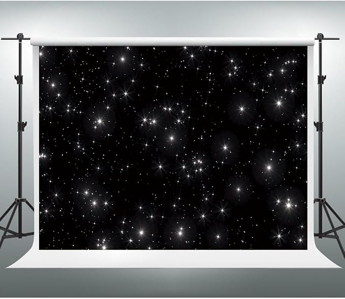 YongFoto Night Sky Stars Backdrop 6x4ft Universe Space Starry Galaxy Stars Photography Background Birthday Wedding Baby Shower Party Banner Decorations Photo Studio Booth Props Portrait Photoshoot