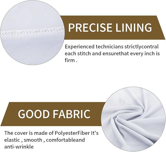 30 Pcs White Folding Chair Cover Washable Removable Universal Fitted Chair Cover Protector for Wedding,Party, Banquet, Holidays, Celebration, Decoration Chair Covers