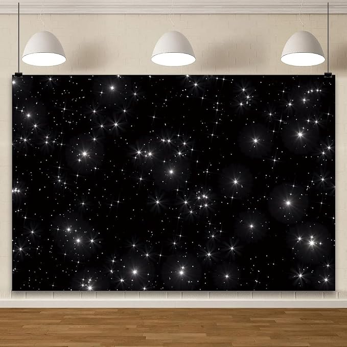 YongFoto Night Sky Stars Backdrop 10x5ft Universe Space Starry Galaxy Stars Photography Background Birthday Wedding Baby Shower Party Banner Decorations Photo Studio Booth Props Portrait Photoshoot