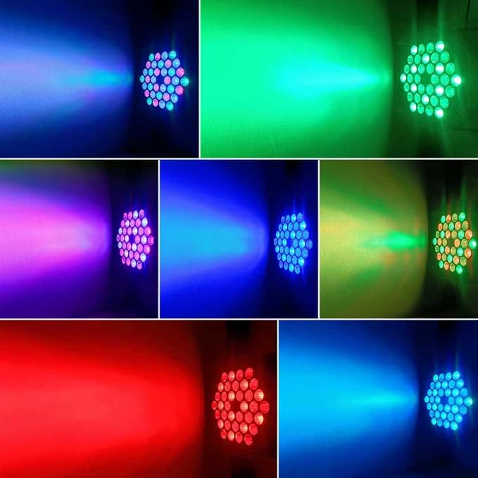 36LED Par Lights DJ Stage Light Corded RGB with Sound Activated Control Uplighting for Wedding Party Club Christmas Stage Lighting Apparatus, 2-Packs(DJ - Light)
