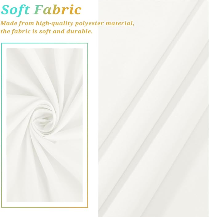 Teruntrue 12 Packs Ivory Round Tablecloths 90 inch Round Table Cloth, Washable Polyester Fabric for Wedding Parties Banquet Holiday Dinner Table Decorative, Ivory