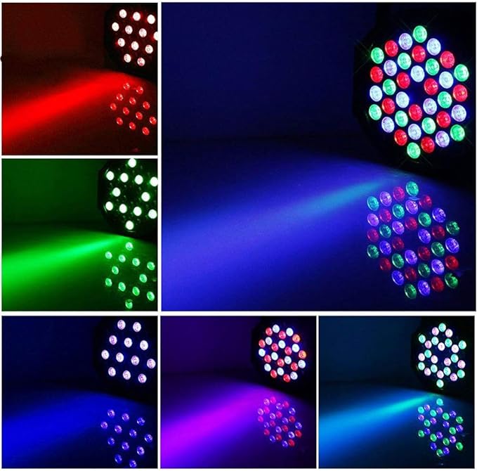 U`King LED Par Lights DJ Stage Light RGB 36 LED with Sound Activated Remote Control DJ Uplighting for Wedding Party Club Christmas Stage Lighting (8 Packs)