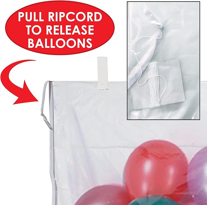Plastic Balloon Bag w/Balloons Party Accessory (1 count)