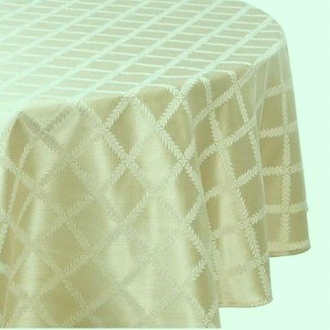 Lenox Laurel Leaf Tablecloth, Ivory - 70"W x 70"L Round