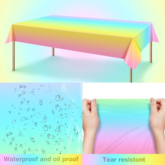 169 Pcs Rainbow Birthday Decorations, Rainbow Plates, Pastel Birthday Plates and Napkins Serves 24, Girls Party, Pastel Party Decorations，Colorful Pride Month