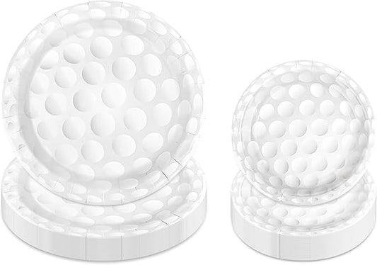 48 PCS Golf Party Supplies Disposable Paper Plates, 7 Inch and 9 Inch Disposable Tableware Set for Game Day Sports Golf Themed Birthday Baby Shower Holiday Party Decor Supplies, Serves 24 Guests