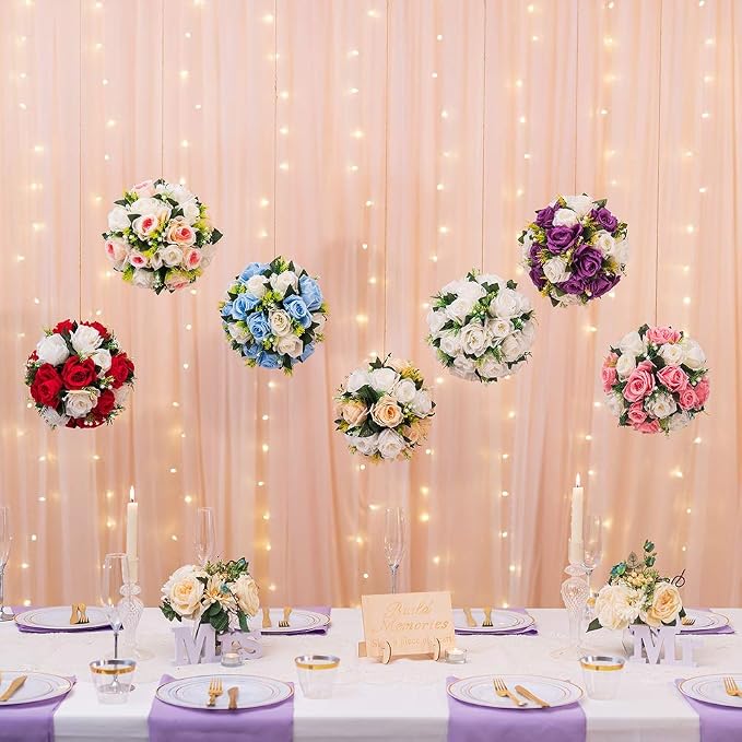 Sziqiqi Pack of 10 Fake Flower, Silk Rose Flowers, Suit for Wedding/Party Centerpiece Road Lead Flower Rack Decorations, 10 Pieces