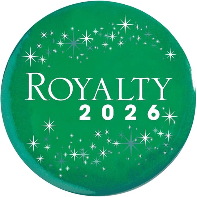Anderson's 2-Set Green/White Prom Royalty Sashes and Buttons, Accessory for High School Students, Prom Accessories
