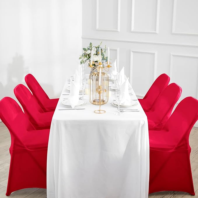 magalo 20 Pack Red Spandex Folding Waterproof Chair Cover, Stretch Chair Cover Protector for Wedding, Party, Dining Banquet and Other Special Events