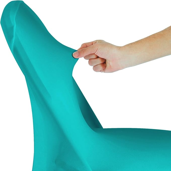 magalo 20 Pack Turquoise Spandex Folding Waterproof Chair Cover, Stretch Chair Cover Protector for Wedding, Party, Dining Banquet and Other Special Events